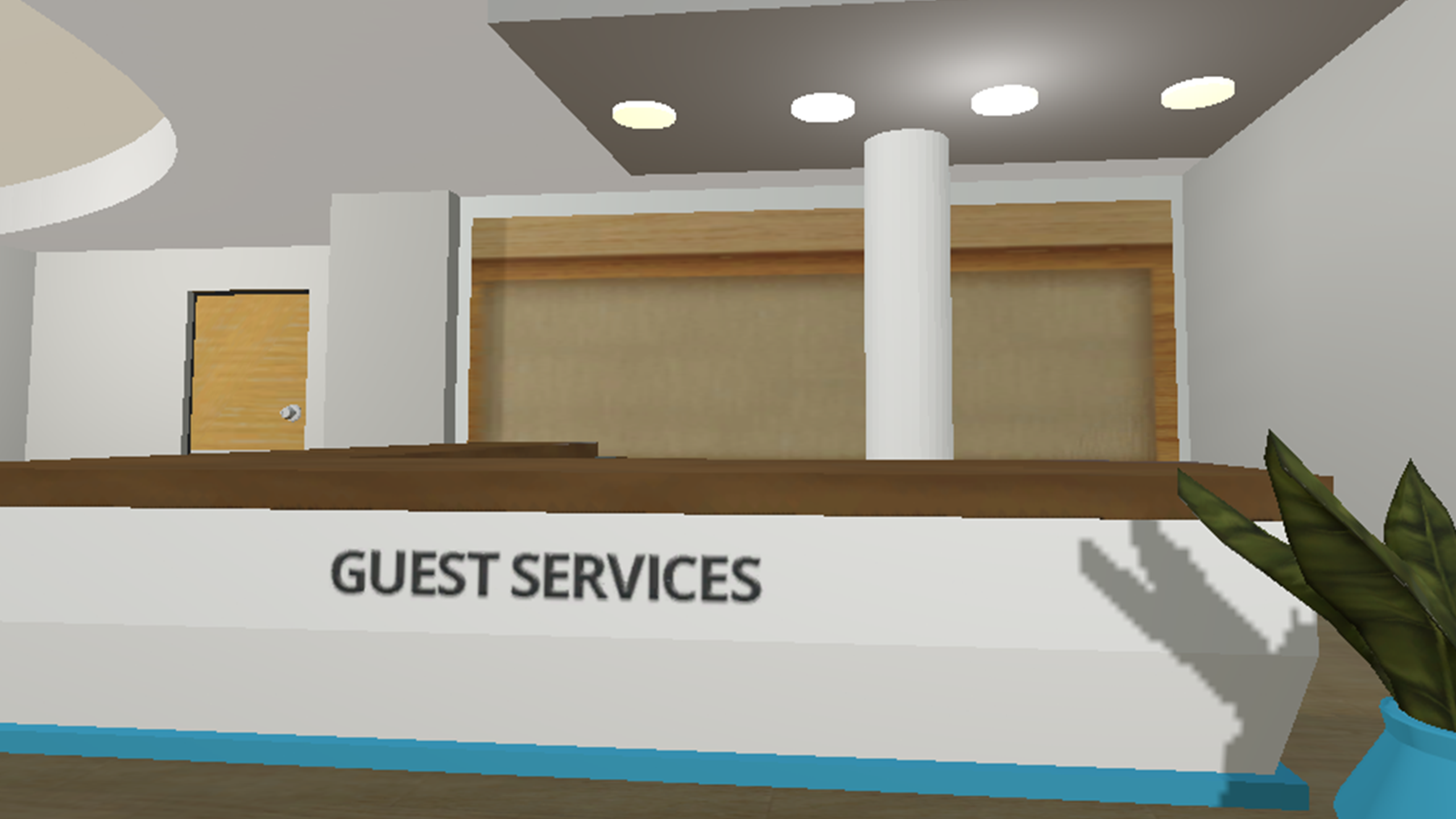 3d rendered hospital lobby area